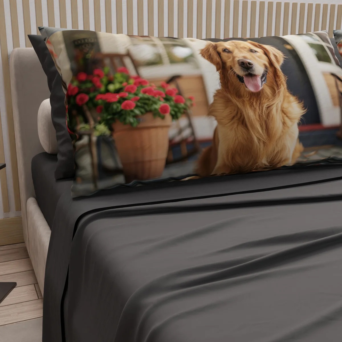 Lenzuola Animali in Cotone, Completo Letto con Federe in Stampa Digitale Dog 24