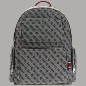 Guess Zaino da Uomo Boston 4G Logo All Over con Zip